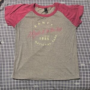 Gray and Pink Graphic Tee